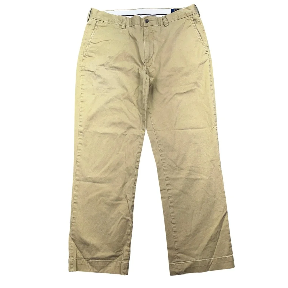 Polo Ralph Lauren Stretch Classic Fit Chino Pants‎ Khaki Beige Mens 35x30